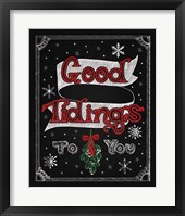 Christmas Chalkboard IV Framed Print
