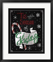 Christmas Chalkboard III Framed Print