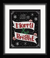 Christmas Chalkboard II Framed Print