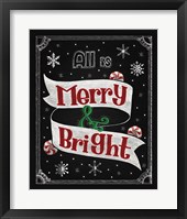 Christmas Chalkboard II Framed Print