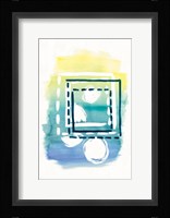 Offset Shapes Square Framed Print