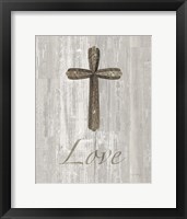 Words for Worship Love on Wood Framed Print