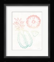 Sunset Palms Fruit II Framed Print