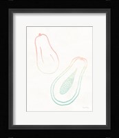 Sunset Palms Fruit I Framed Print