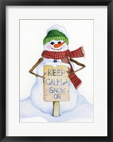 Snowman Saying I Fine Art Print
