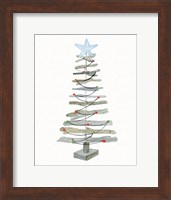 Coastal Holiday Tree III Red Fine Art Print