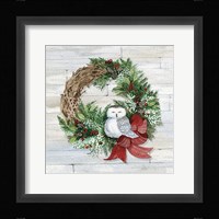 Holiday Wreath II on Wood Fine Art Print