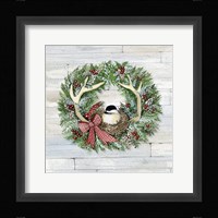 Holiday Wreath IV on Wood Fine Art Print