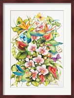 Orchid Splendor with Birds Fine Art Print