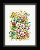 Orchid Splendor with Birds Fine Art Print