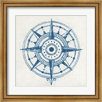 Indigo Gild Compass Rose I Fine Art Print