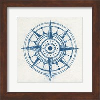 Indigo Gild Compass Rose I Fine Art Print