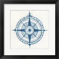 Indigo Gild Compass Rose II Framed Print