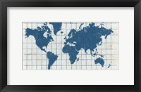 Indigo Gild World Map I Fine Art Print