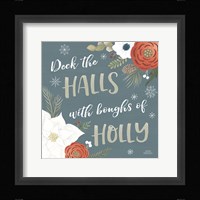 Holiday Garden IX Framed Print