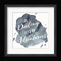 Watercolor Wanderlust Adventure I Framed Print