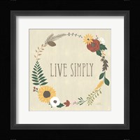 Autumn Garden Live Simply Framed Print
