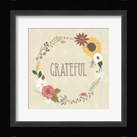Autumn Garden Grateful Framed Print