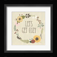 Autumn Garden Lets Get Cozy Framed Print