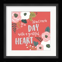 Wildflower Daydreams VII Grateful Heart Framed Print