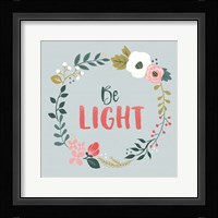 Wildflower Daydreams III Be Light Framed Print