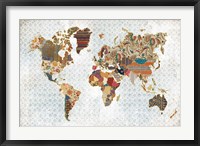 Pattern World Map Geo Background Fine Art Print