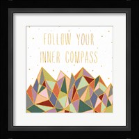 Written in the Stars III on White Framed Print