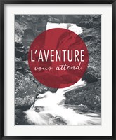 Adventure is Out There Red French Fine Art Print