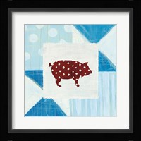 Modern Americana Farm Quilt I Framed Print