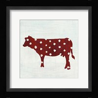 Modern Americana Farm IV on White Framed Print