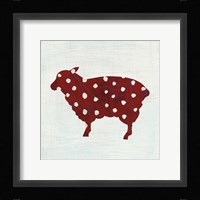 Modern Americana Farm II on White Framed Print