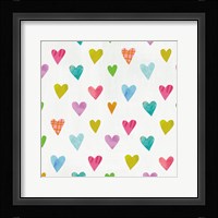 Unicorn Magic Pattern II Crop Framed Print