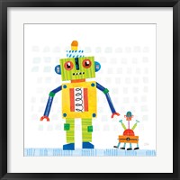 Robot Party IV on Square Toys Fine Art Print
