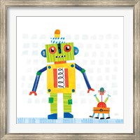 Robot Party IV on Square Toys Fine Art Print