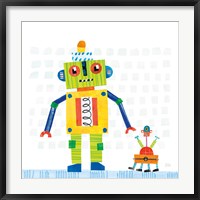 Robot Party IV on Square Toys Fine Art Print