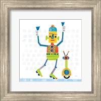 Robot Party I on Square Toys Fine Art Print