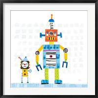 Robot Party II on Square Toys Fine Art Print