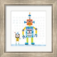 Robot Party II on Square Toys Fine Art Print