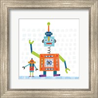 Robot Party III on Square Toys Fine Art Print