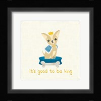 Good Dogs Chihuahua on Linen Framed Print