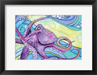 Surfin' Octopus Framed Print