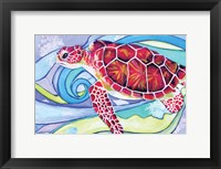 Surfin' Turtle Framed Print