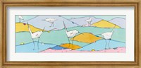 Marsh Egrets I Pink Sand Fine Art Print