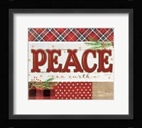 Peace Plaid Framed Print