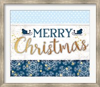 Merry Christmas Blue Fine Art Print