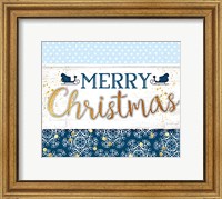 Merry Christmas Blue Fine Art Print