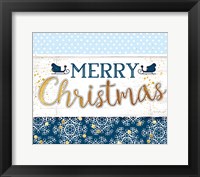 Merry Christmas Blue Fine Art Print