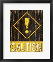 Caution Framed Print