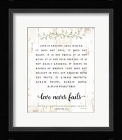 Love Is Patient Framed Print
