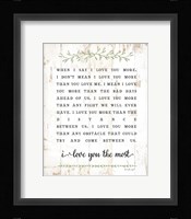 I Love You More Fine Art Print